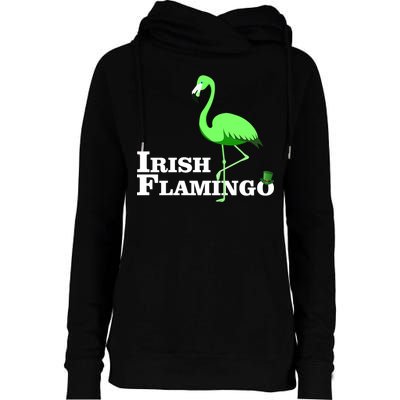 Irish Flamingo Womens Funnel Neck Pullover Hood