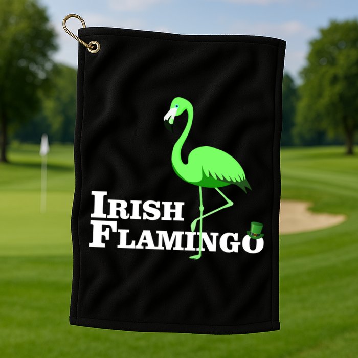 Irish Flamingo Golf Towel