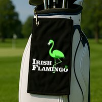 Irish Flamingo Golf Towel
