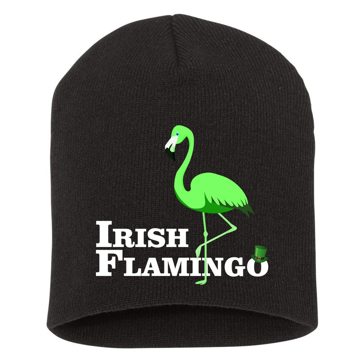 Irish Flamingo Short Acrylic Beanie