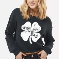 Irish For The Day Cropped Pullover Crew