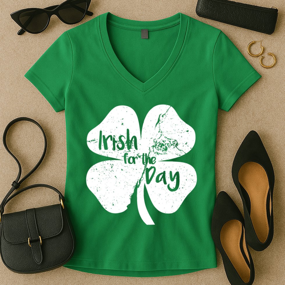 Irish For The Day Women's V-Neck T-Shirt