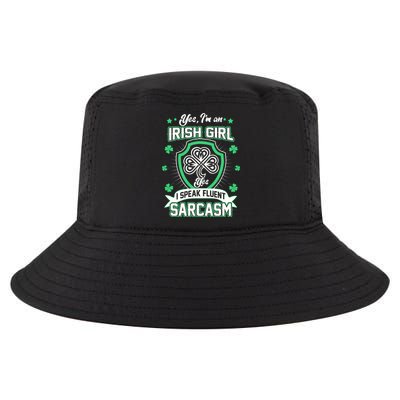 Irish Girl I Speak Fluent Sarcasm Cool Comfort Performance Bucket Hat