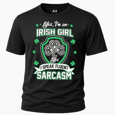 Irish Girl I Speak Fluent Sarcasm Performance Shirt