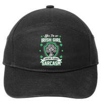 Irish Girl I Speak Fluent Sarcasm 7-Panel Snapback Hat