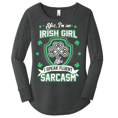 Irish Girl I Speak Fluent Sarcasm Women's Perfect Tri Tunic Long Sleeve Shirt