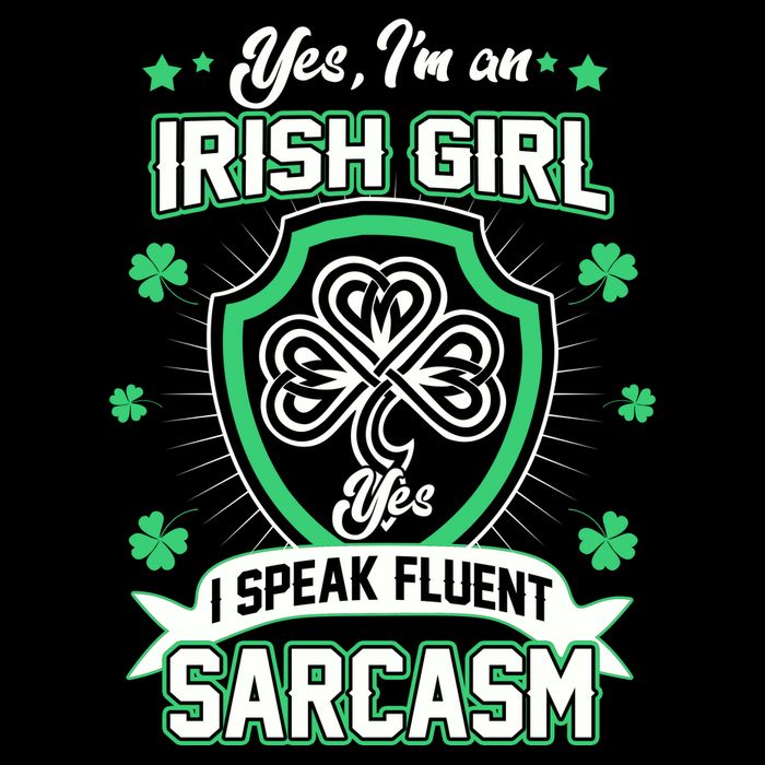 Irish Girl I Speak Fluent Sarcasm Premium T-Shirt
