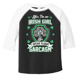 Irish Girl I Speak Fluent Sarcasm Toddler Fine Jersey T-Shirt