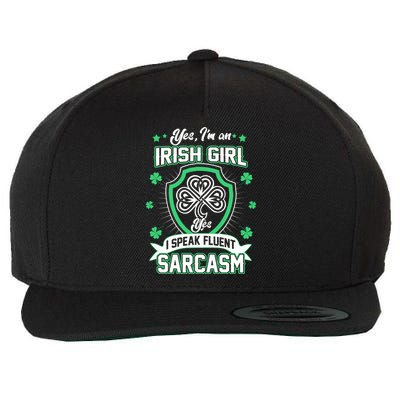 Irish Girl I Speak Fluent Sarcasm Wool Snapback Cap