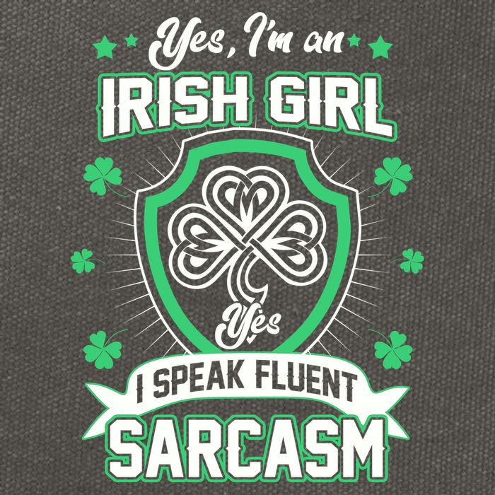 Irish Girl I Speak Fluent Sarcasm Cotton Canvas Backpack