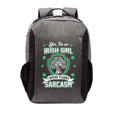 Irish Girl I Speak Fluent Sarcasm Vector Backpack