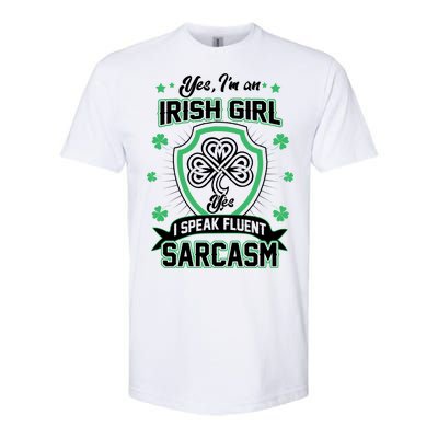 Irish Girl I Speak Fluent Sarcasm Softstyle CVC T-Shirt