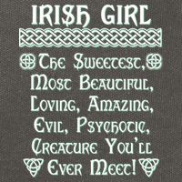 Irish Girl The Sweetest to Psychotic Creature You Will Meet Cotton Canvas Backpack