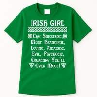 Irish Girl The Sweetest to Psychotic Creature You Will Meet Tall T-Shirt