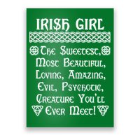 Irish Girl The Sweetest to Psychotic Creature You Will Meet Poster