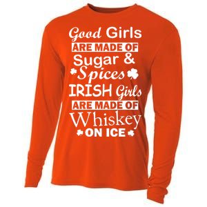 Irish Girls Are Made Of Whiskey On Ice Cooling Performance Long Sleeve Crew