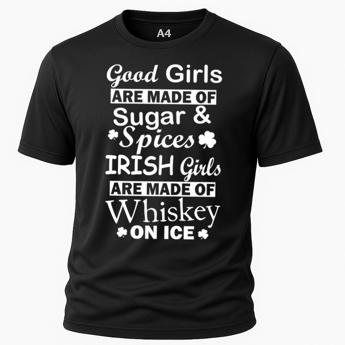Irish Girls Are Made Of Whiskey On Ice Cooling Performance Crew T-Shirt