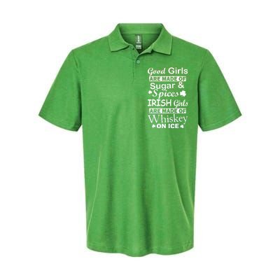 Irish Girls Are Made Of Whiskey On Ice Softstyle Adult Sport Polo