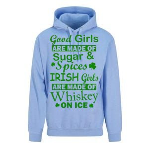 Irish Girls Are Made Of Whiskey On Ice Unisex Surf Hoodie