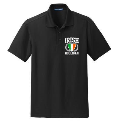 Irish Hooligan Funny St. Paddy's Day Dry Zone Grid Polo