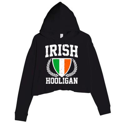 Irish Hooligan Funny St. Paddy's Day Crop Fleece Hoodie