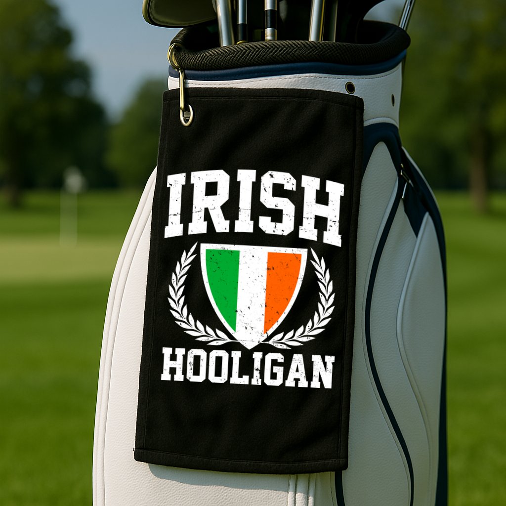 Irish Hooligan Funny St. Paddy's Day Golf Towel