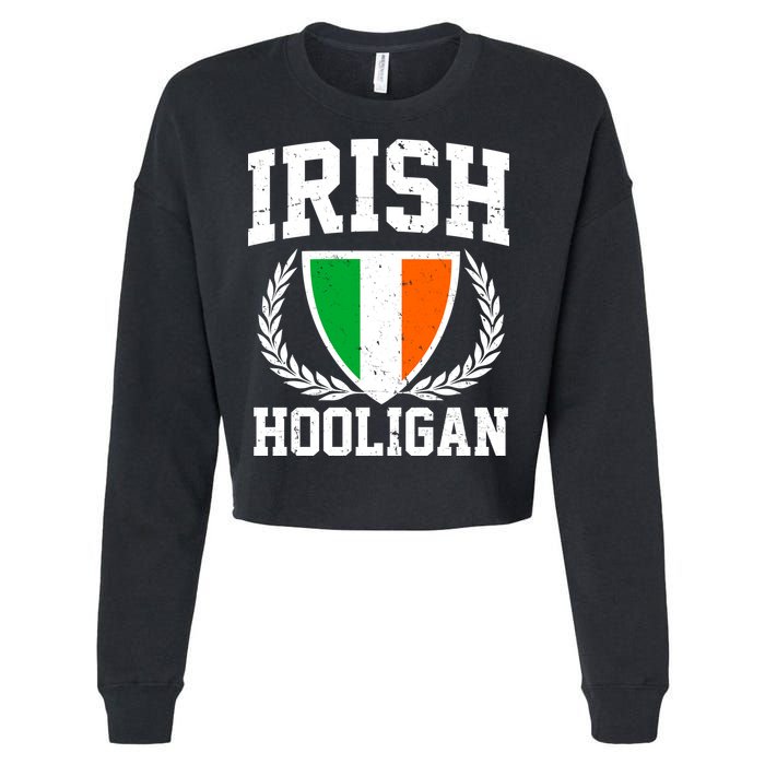 Irish Hooligan Funny St. Paddy's Day Cropped Pullover Crew