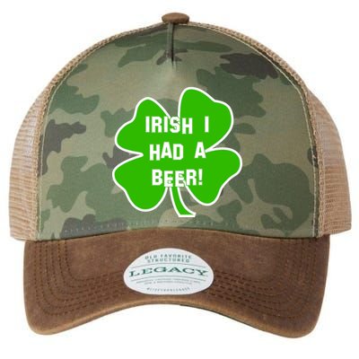 Irish I Had A Beer Clover St. Patrick's Day Legacy Tie Dye Trucker Hat