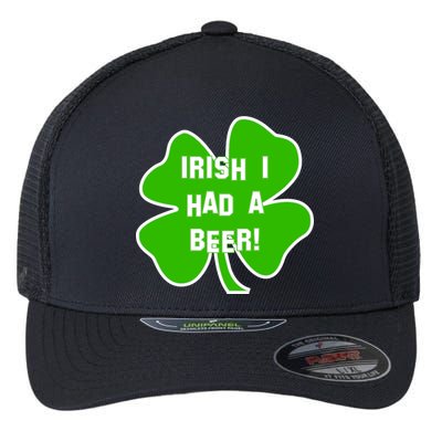 Irish I Had A Beer Clover St. Patrick's Day Flexfit Unipanel Trucker Cap