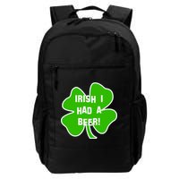 Irish I Had A Beer Clover St. Patrick's Day Backpack