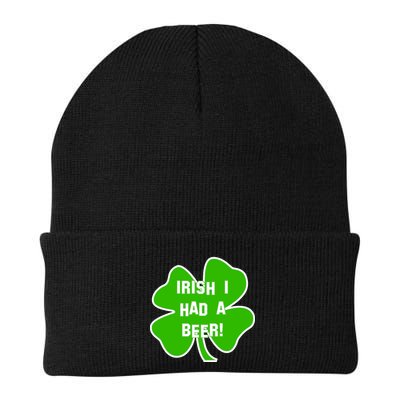 Irish I Had A Beer Clover St. Patrick's Day Beanie