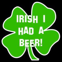 Irish I Had A Beer Clover St. Patrick's Day Drawstring Bag