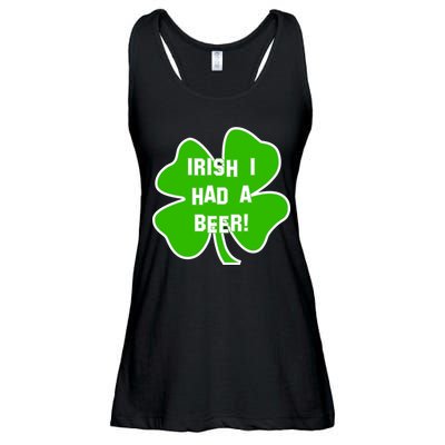 Irish I Had A Beer Clover St. Patrick's Day Ladies Essential Flowy Tank