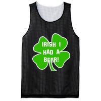 Irish I Had A Beer Clover St. Patrick's Day Mesh Reversible Basketball Jersey Tank