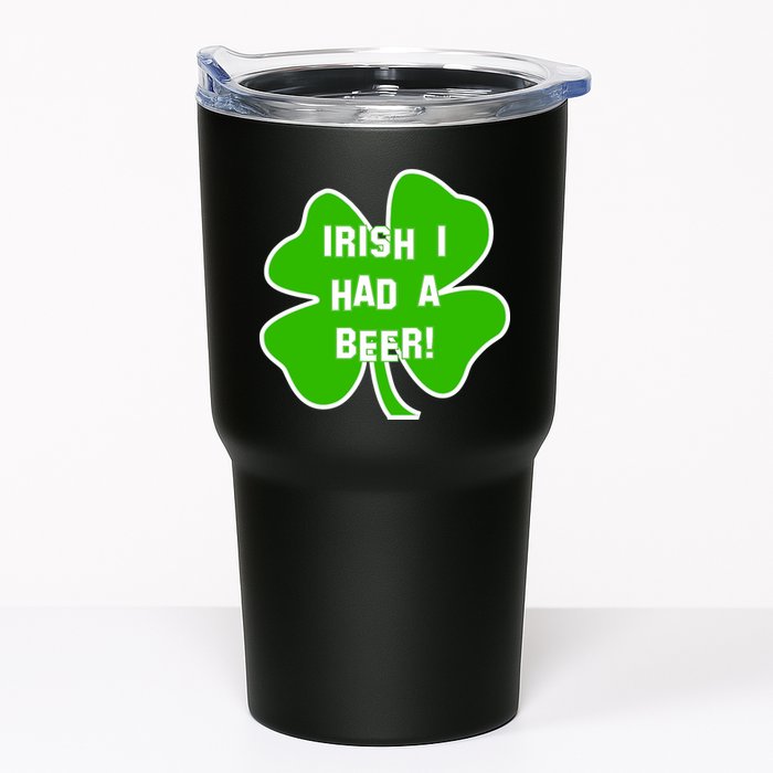 Irish I Had A Beer Clover St. Patrick's Day Tumbler