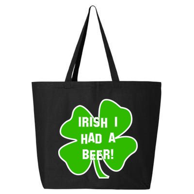 Irish I Had A Beer Clover St. Patrick's Day 25L Jumbo Tote