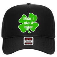 Irish I Had A Beer Clover St. Patrick's Day Hat
