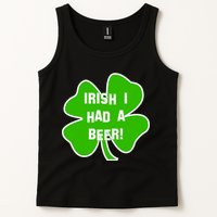 Irish I Had A Beer Clover St. Patrick's Day Tank Top