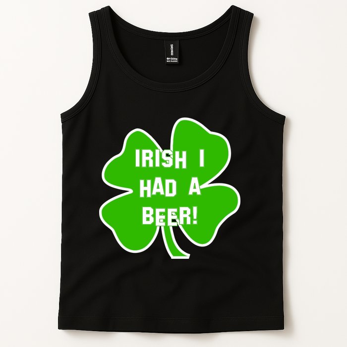 Irish I Had A Beer Clover St. Patrick's Day Tank Top