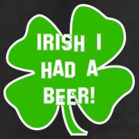 Irish I Had A Beer Clover St. Patrick's Day Golf Towel
