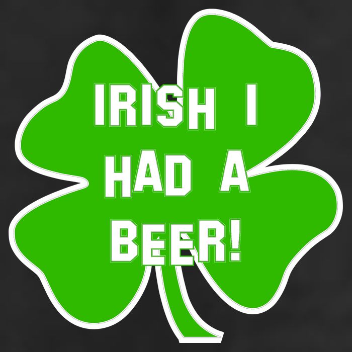 Irish I Had A Beer Clover St. Patrick's Day Golf Towel