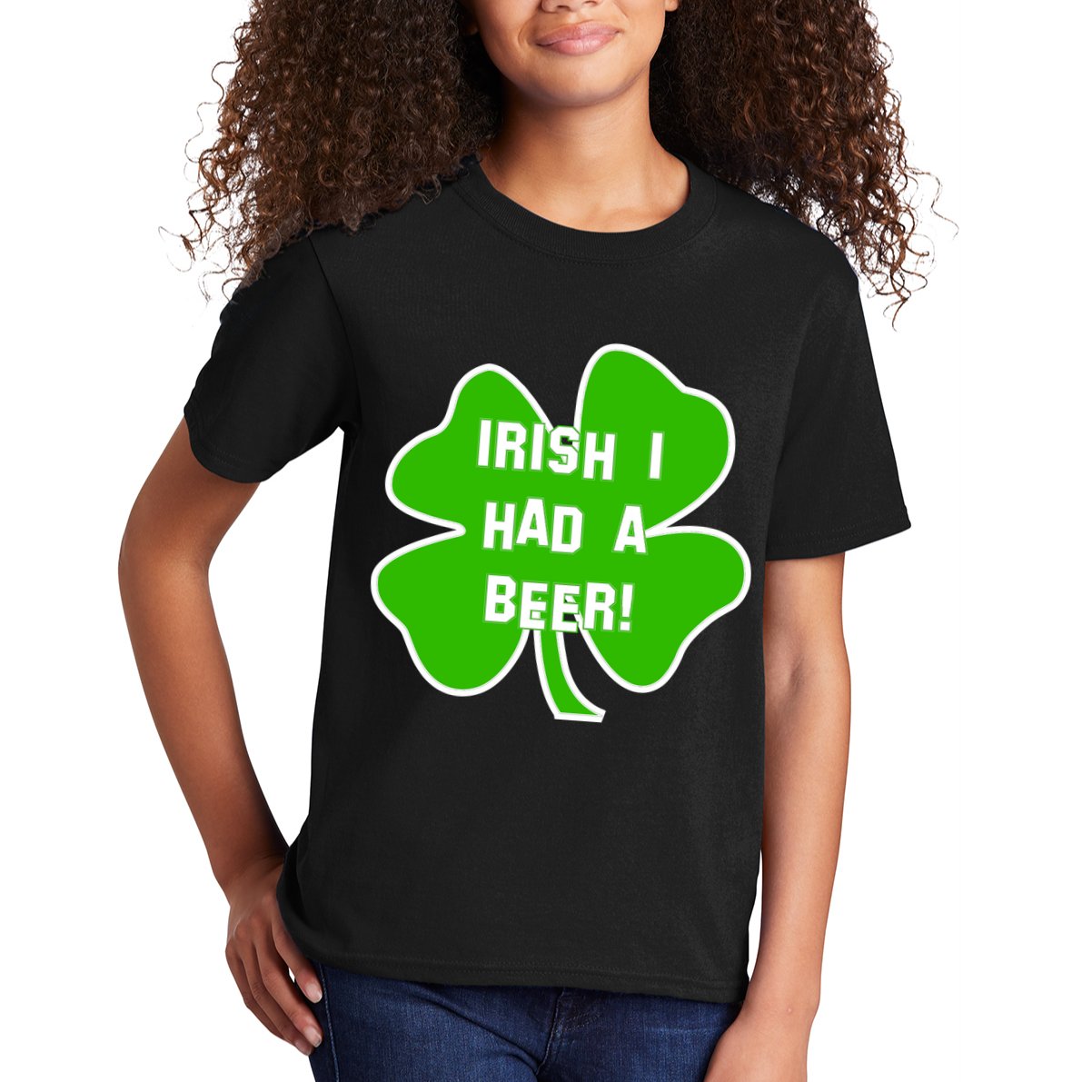 Irish I Had A Beer Clover St. Patrick's Day Kids T-Shirt