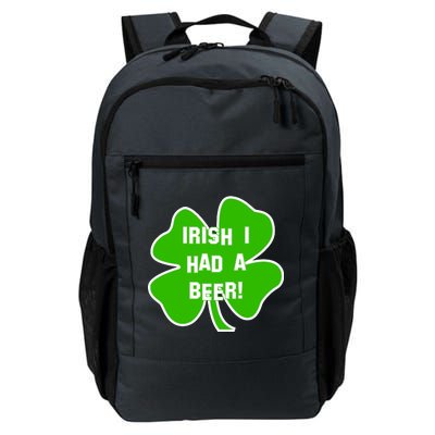 Irish I Had A Beer Clover St. Patrick's Day Daily Commute Backpack