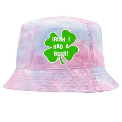 Irish I Had A Beer Clover St. Patrick's Day Tie-Dyed Bucket Hat