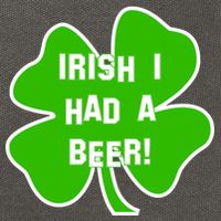 Irish I Had A Beer Clover St. Patrick's Day Cotton Canvas Backpack