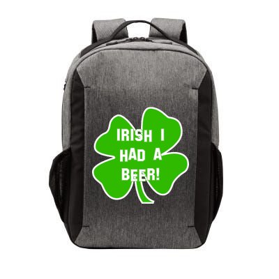 Irish I Had A Beer Clover St. Patrick's Day Vector Backpack