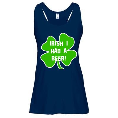 Irish I Had A Beer Clover St. Patrick's Day Ladies Essential Flowy Tank