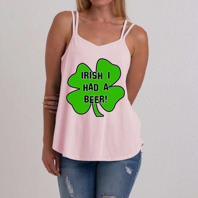 Irish I Had A Beer Clover St. Patrick's Day Women's Strappy Tank