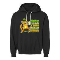 Irish I had A Beer Right Meow Garment-Dyed Fleece Hoodie