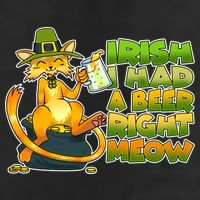 Irish I had A Beer Right Meow Garment-Dyed Fleece Hoodie